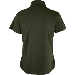 Ladies Heritage Ventilated Quick Dry Golfer Olive Back